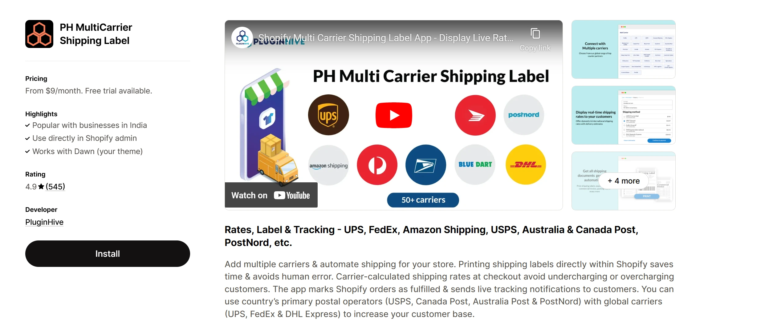 PH MultiCarrier Shipping Label - Shopify Shipping