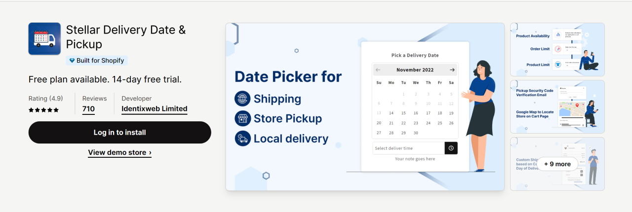 Stellar Delivery Date & Pickup - Shopify delivery date app