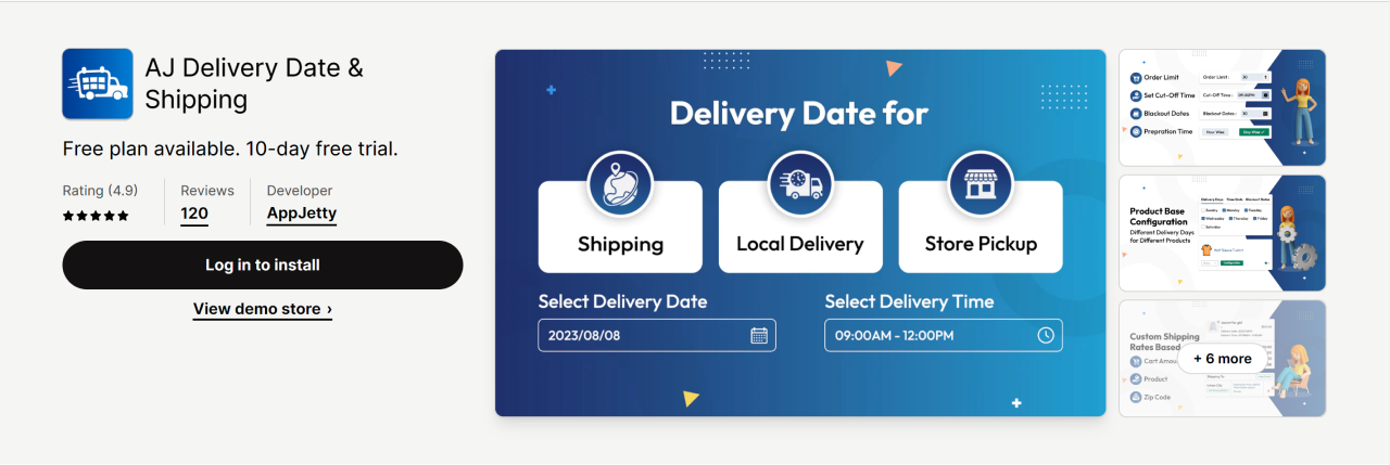 AJ Delivery Date & Shipping - Shopify delivery date app