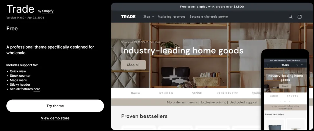 Trade - Free Shopify Theme