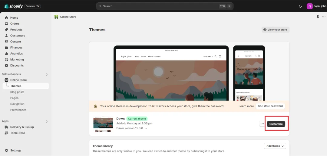 customize shopify themes