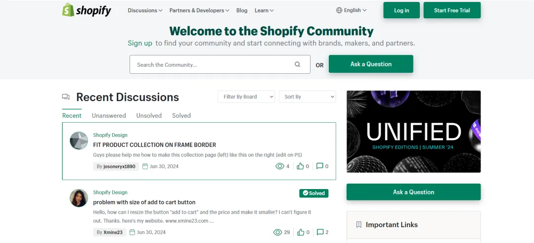 shopify community forums