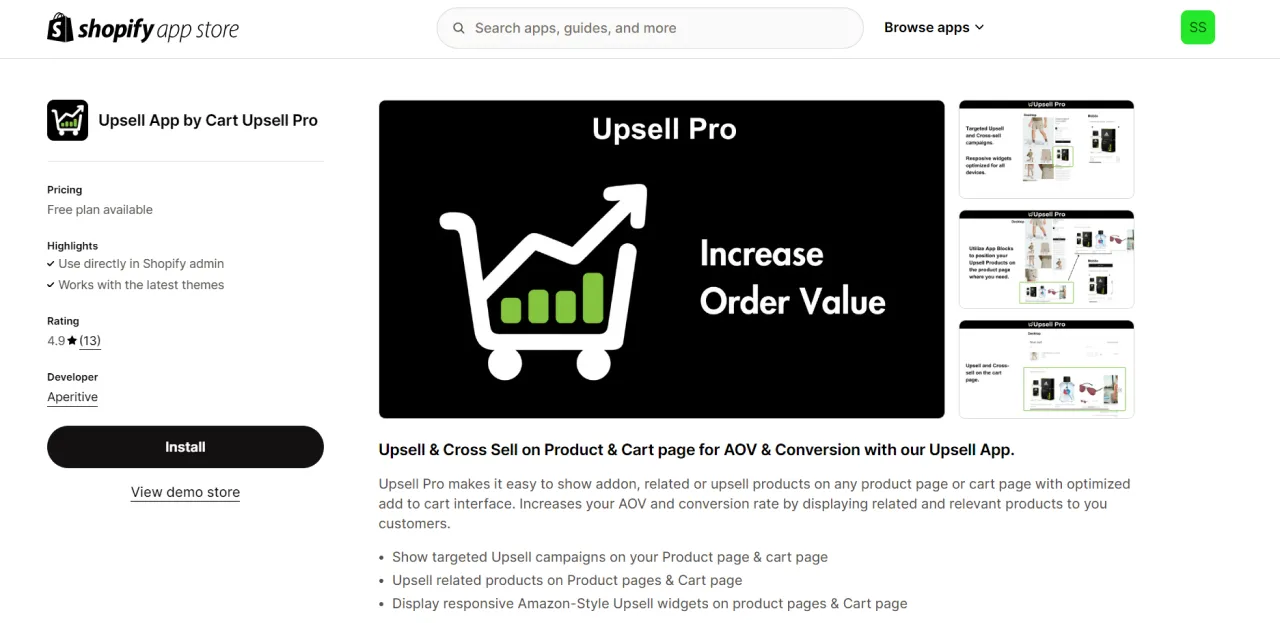 Upsell App by Cart Upsell Pro