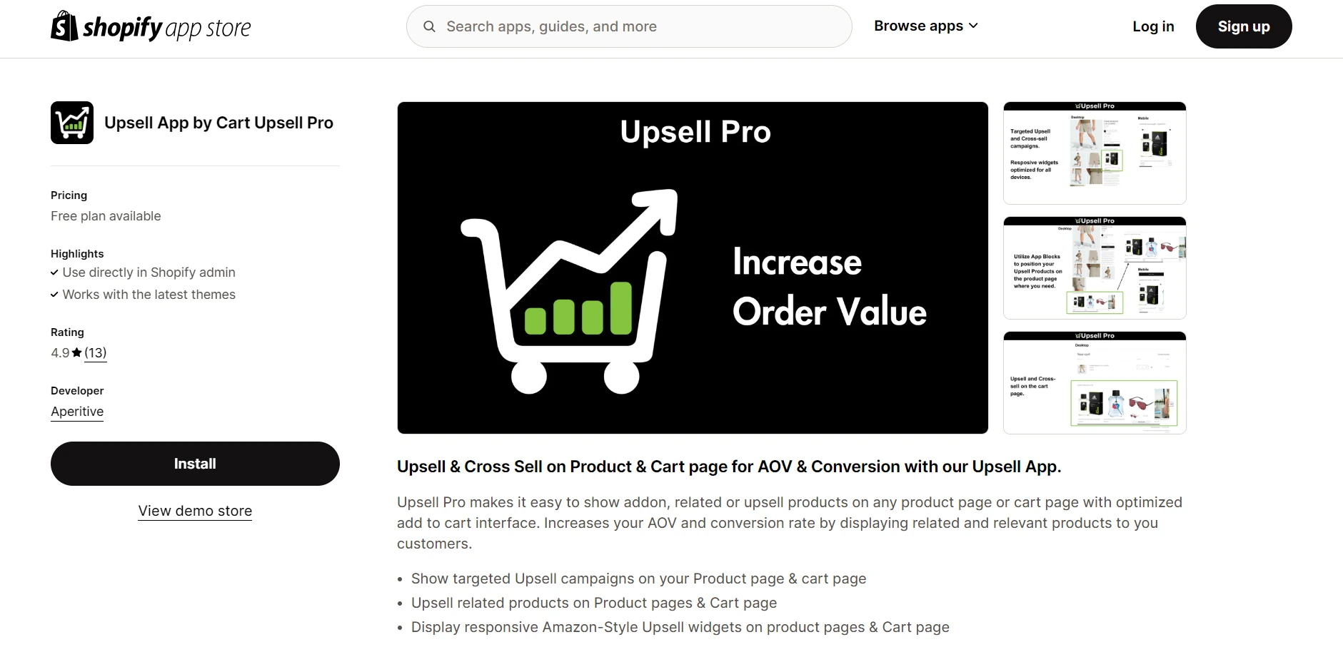 Upsell App by Cart Upsell Pro