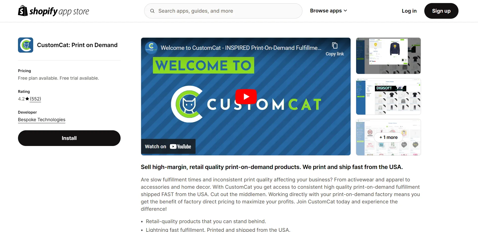 CustomCat App for POD Stores