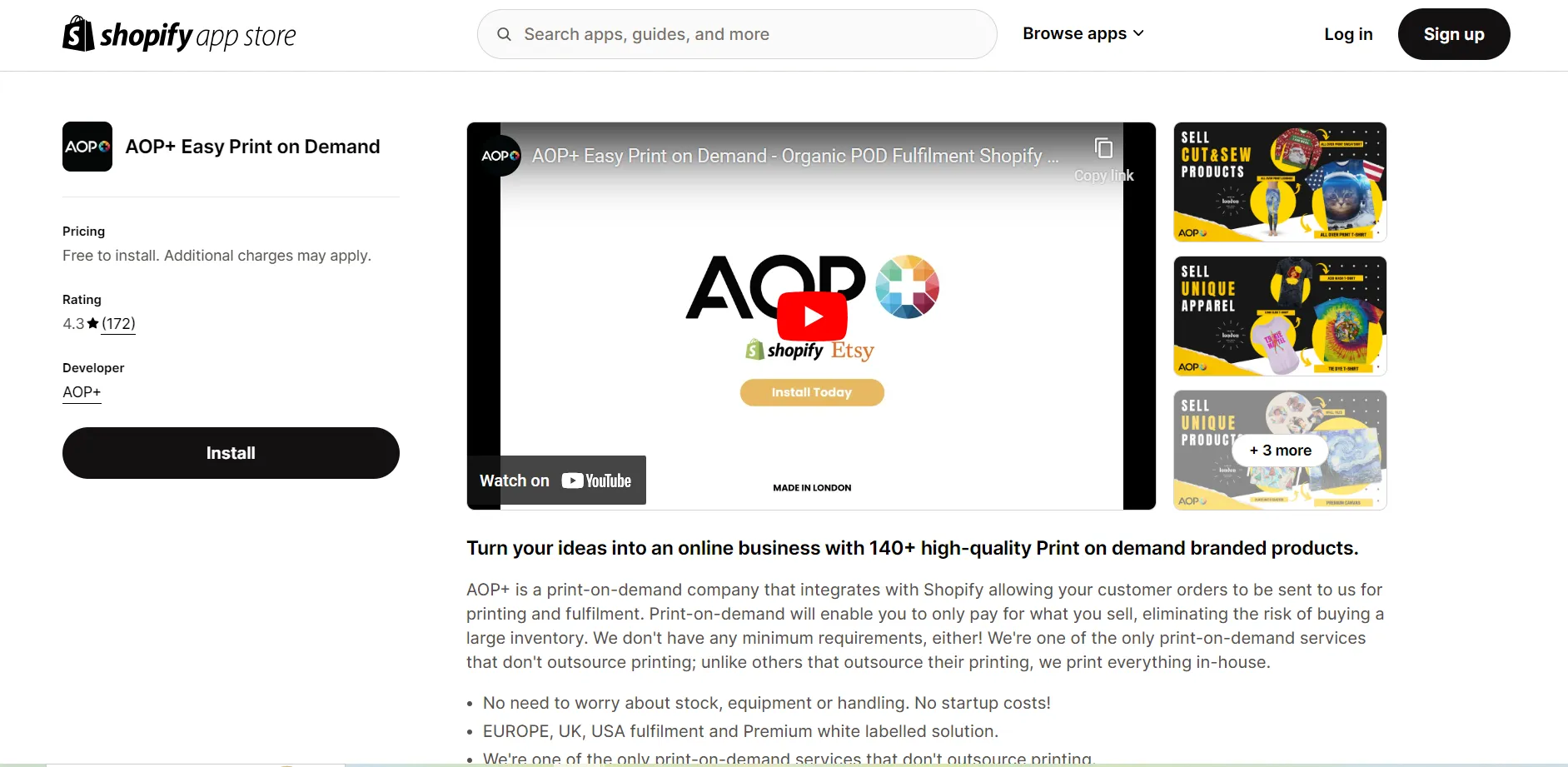 AOP+ Easy Shopify POD App