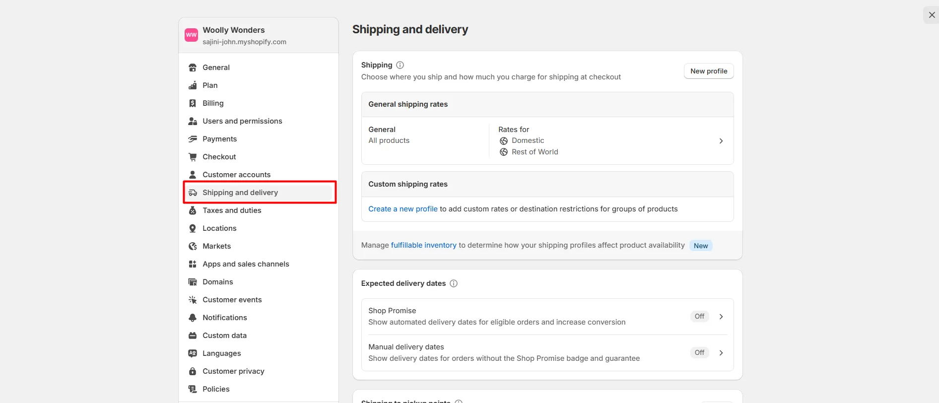 Enable Shopify Shipping