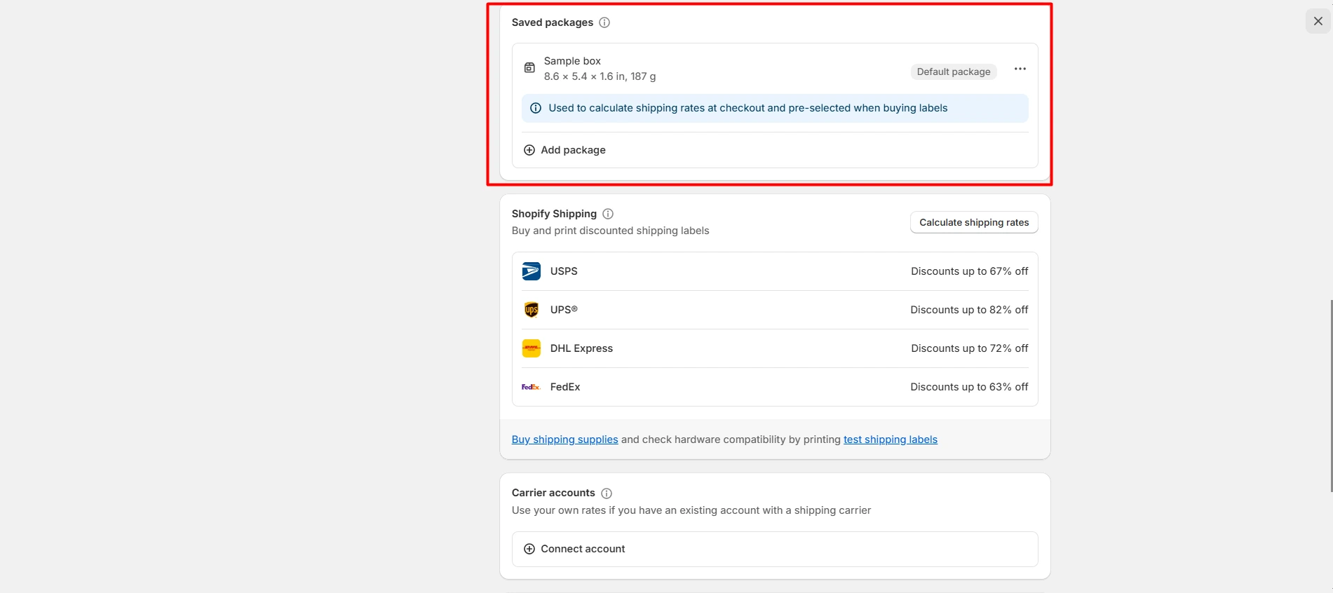 Standard Dimensions for Shopify EP