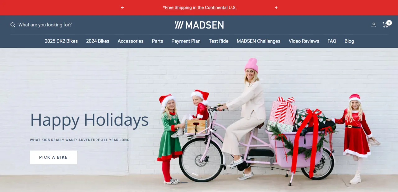 Madsen Bicycles - Shopify Single Product Store