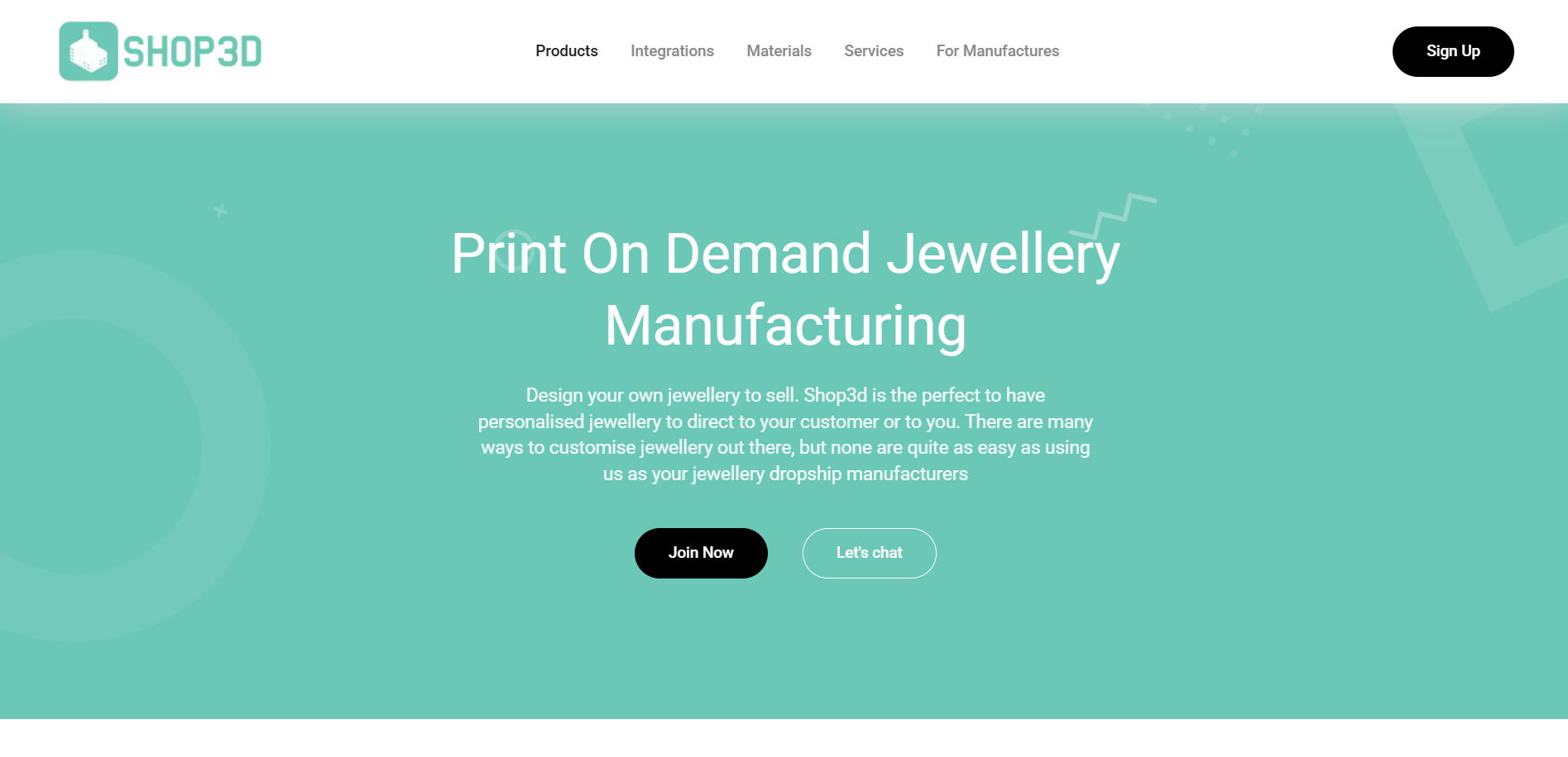 Shop3D POD Jewelry Supplier