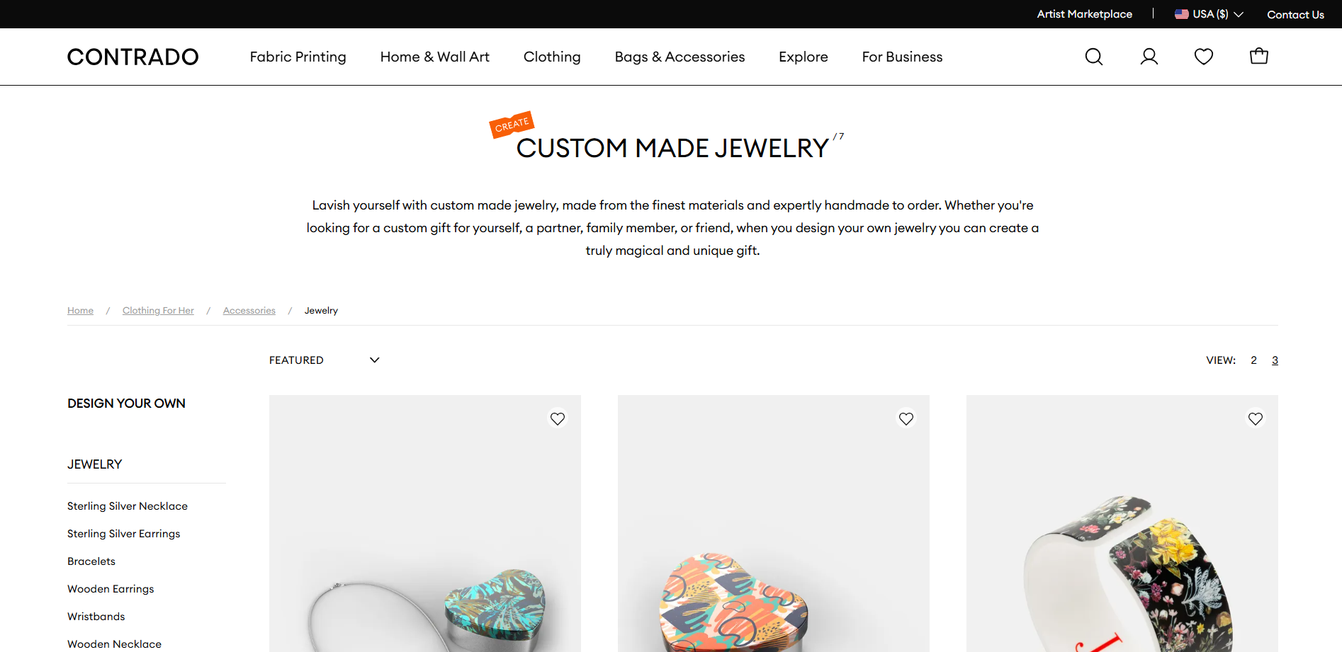 Contrado Print on Demand Jewelry Supplier