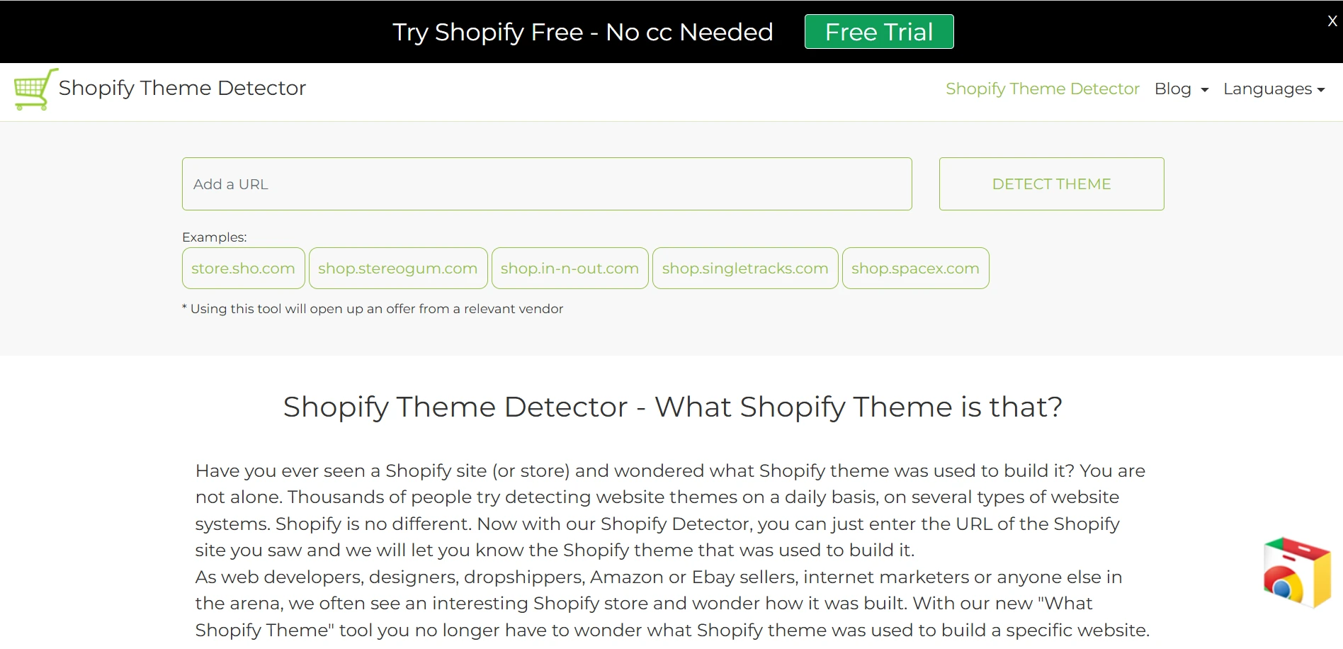 Shop Theme Detector